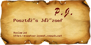 Posztós József névjegykártya