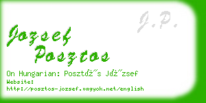 jozsef posztos business card